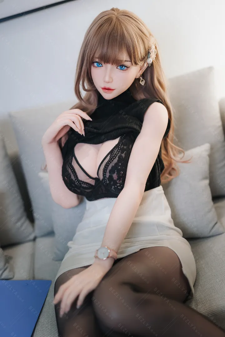 155cm (5ft1) Eカップ 軽量 シリコン ラブドール, 可動式顎 ヘッド Mandragora